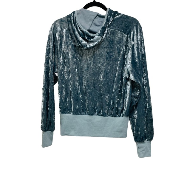 NEW HABITUAL GIRL Crushed Velvet Hoodie Size 14 Sweatshirt - Picture 3 of 7